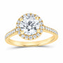 14K Yellow Gold 1 3/4 CTW Lab-Grown Diamond Round Engagement Ring — SKU 12246
