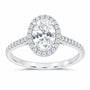14K White Gold 1 7/8 CTW Lab-Grown Diamond Oval Engagement Ring — SKU 12258