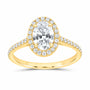 14K Yellow Gold 1 7/8 CTW Lab-Grown Diamond Oval Engagement Ring — SKU 12260
