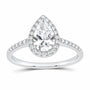 14K White Gold 1 1/4 CTW Lab-Grown Diamond Pear Engagement Ring — SKU 12280