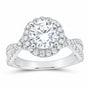 14K White Gold 2 CTW Lab-Grown Diamond Round Engagement Ring — SKU 12295