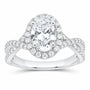 14K White Gold 2 1/5 CTW Lab-Grown Diamond Oval Engagement Ring — SKU 12302