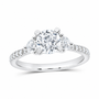 14K White Gold 1 1/2 CTW Lab-Grown Diamond Round Engagement Ring, photo 1