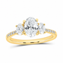 14K Yellow Gold 1 1/2 CTW Lab-Grown Diamond Oval Engagement Ring, photo 1