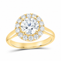 14K Yellow Gold 2 CTW Lab-Grown Diamond Round Engagement Ring, photo 1