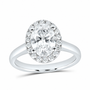 14K White Gold 2 CTW Lab-Grown Diamond Oval Engagement Ring, photo 1