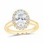14K Yellow Gold 2 CTW Lab-Grown Diamond Oval Engagement Ring, photo 1