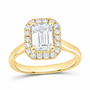 14K Yellow Gold 1 7/8 CTW Lab-Grown Diamond Emerald Engagement Ring, photo 1