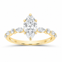 14K Yellow Gold 1 1/2 CTW Lab-Grown Diamond Marquise Engagement Ring, photo 1