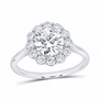14K White Gold 2 CTW Lab-Grown Diamond Round Engagement Ring, photo 1