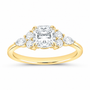14K Yellow Gold 1 3/8 CTW Lab-Grown Diamond Cushion Engagement Ring, photo 1