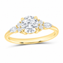 14K Yellow Gold 1 1/4 CTW Lab-Grown Diamond Round Engagement Ring, photo 1