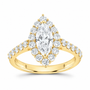 14K Yellow Gold 1 7/8 CTW Lab-Grown Diamond Marquise Engagement Ring, photo 1