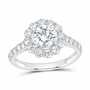 14K White Gold 1 7/8 CTW Lab-Grown Diamond Round Engagement Ring, photo 1