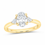 14K Yellow Gold 1 1/5 CTW Lab-Grown Diamond Oval Engagement Ring, photo 1