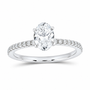 14K White Gold 1 1/3 CTW Lab-Grown Diamond Oval Engagement Ring, photo 1