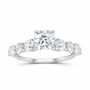 14K White Gold 2 1/4 CTW Lab-Grown Diamond Cushion Engagement Ring, photo 1