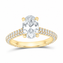14K Yellow Gold 2 1/2 CTW Lab-Grown Diamond Oval Engagement Ring, photo 1