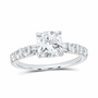 14K White Gold 1 7/8 CTW Lab-Grown Diamond Cushion Engagement Ring, photo 1