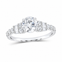 14K White Gold 1 1/2 CTW Lab-Grown Diamond Round Engagement Ring, photo 1