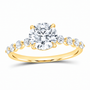 14K Yellow Gold 1 7/8 CTW Lab-Grown Diamond Round Engagement Ring, photo 1