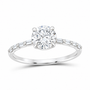 14K White Gold 1 CTW Lab-Grown Diamond Round Engagement Ring, photo 1