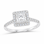 14K White Gold 1 1/3 CTW Lab-Grown Diamond Princess Engagement Ring, photo 1