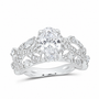 14K White Gold 1 7/8 CTW Lab-Grown Diamond Oval Engagement Ring, photo 1