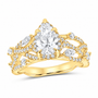 14K Yellow Gold 1 7/8 CTW Lab-Grown Diamond Pear Engagement Ring, photo 1