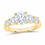 14K Yellow Gold 3 1/2 CTW Lab-Grown Diamond Round Engagement Ring, photo 1