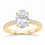 14K Yellow Gold 2 1/2 CTW Lab-Grown Diamond Oval Engagement Ring, photo 1