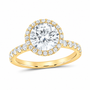 14K Yellow Gold 2 3/4 CTW Lab-Grown Diamond Round Engagement Ring, photo 1