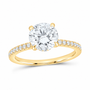 14K Yellow Gold 2 1/4 CTW Lab-Grown Diamond Round Engagement Ring, photo 1