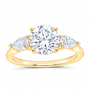 14K Yellow Gold 2 1/2 CTW Lab-Grown Diamond Round Engagement Ring, photo 1