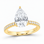 14K Yellow Gold 2 3/8 CTW Lab-Grown Diamond Pear Engagement Ring, photo 1