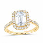 14K Yellow Gold 2 3/8 CTW Lab-Grown Diamond Emerald Engagement Ring, photo 1