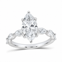 14K White Gold 2 7/8 CTW Lab-Grown Diamond Marquise Engagement Ring, photo 1