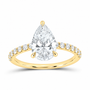 14K Yellow Gold 2 1/3 CTW Lab-Grown Diamond Pear Engagement Ring, photo 1