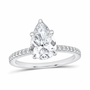 14K White Gold 2 1/4 CTW Lab-Grown Diamond Pear Engagement Ring, photo 1