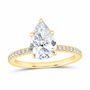 14K Yellow Gold 2 1/4 CTW Lab-Grown Diamond Pear Engagement Ring, photo 1
