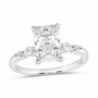 14K White Gold 2 1/5 CTW Lab-Grown Diamond Radiant Engagement Ring, photo 1