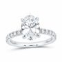 14K White Gold 2 1/3 CTW Lab-Grown Diamond Oval Engagement Ring, photo 1