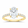 14K Yellow Gold 2 3/8 CTW Lab-Grown Diamond Oval Engagement Ring, photo 1