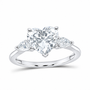 14K White Gold 2 3/8 CTW Lab-Grown Diamond Heart Engagement Ring, photo 1