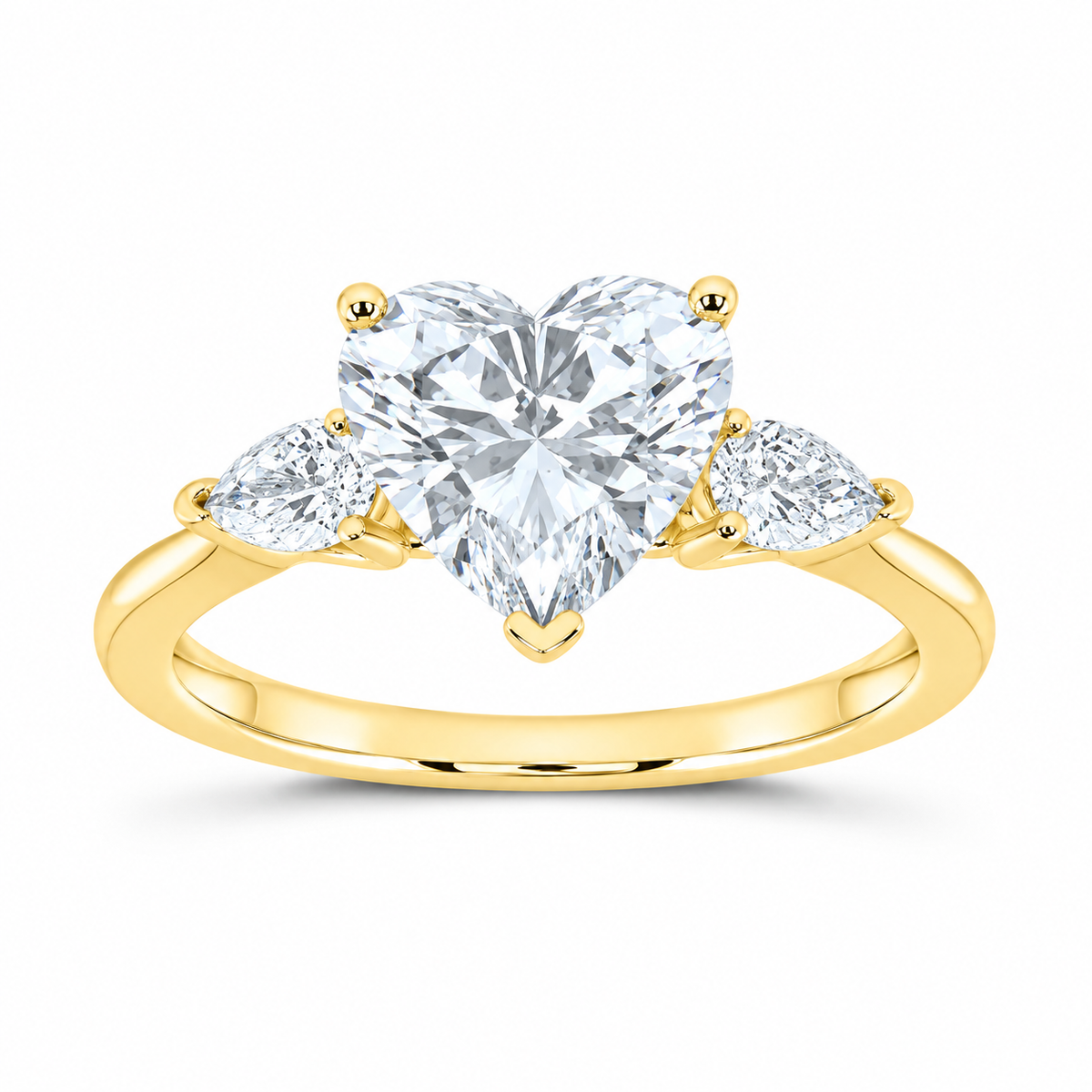 14K Yellow Gold 2 3/8 CTW Lab-Grown Diamond Heart Engagement Ring, photo 1