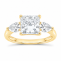 14K Yellow Gold 3 3/4 CTW Lab-Grown Diamond Princess Engagement Ring, photo 1