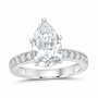 14K White Gold 3 1/2 CTW Lab-Grown Diamond Pear Engagement Ring, photo 1