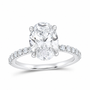 14K White Gold 3 1/3 CTW Lab-Grown Diamond Oval Engagement Ring, photo 1