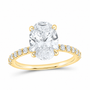 14K Yellow Gold 3 1/3 CTW Lab-Grown Diamond Oval Engagement Ring, photo 1
