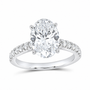 14K White Gold 3 1/2 CTW Lab-Grown Diamond Oval Engagement Ring, photo 1